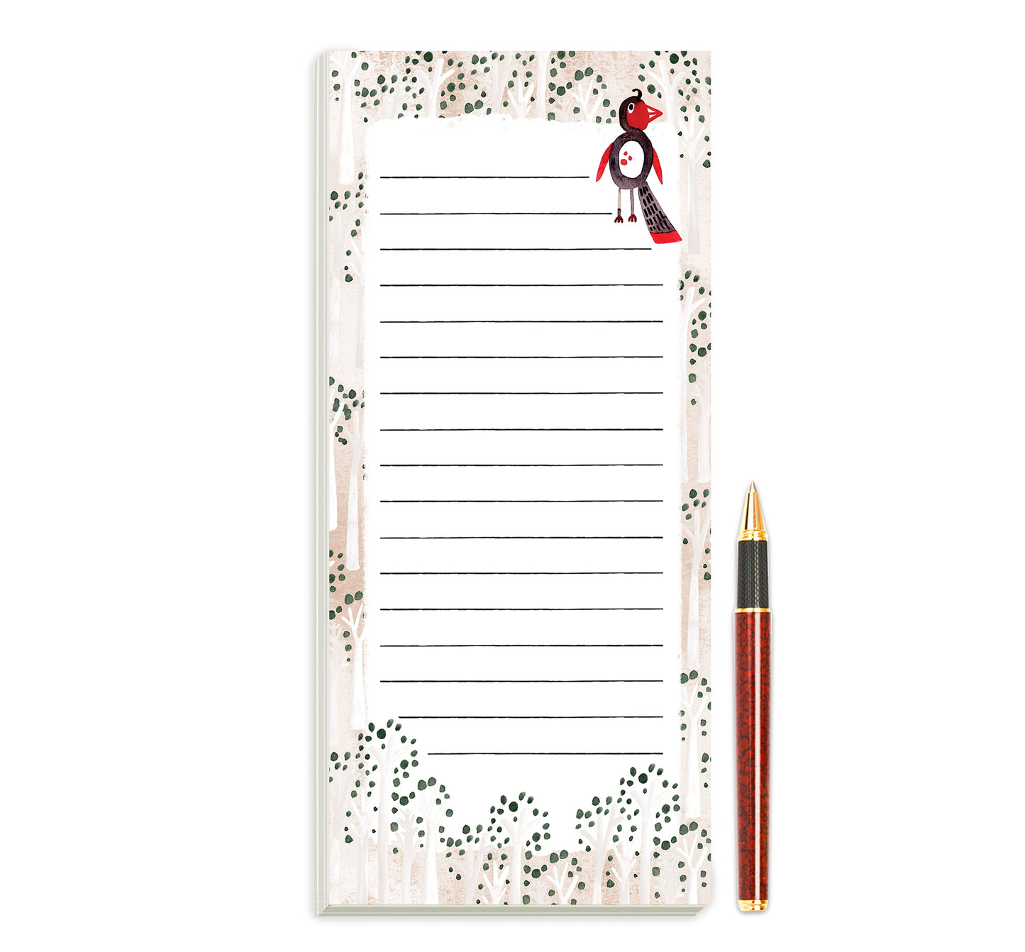Woodland Bird Magnetic Notepad by Sara Franklin