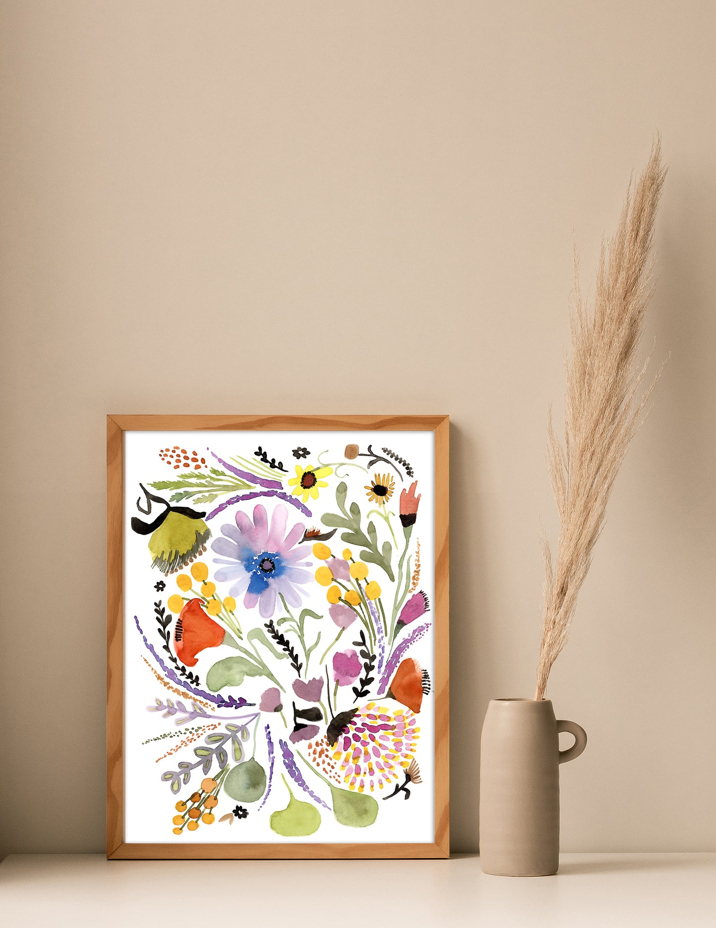 The Meadow | 9x12 in. | Original Watercolor | Modern Botanical Painting