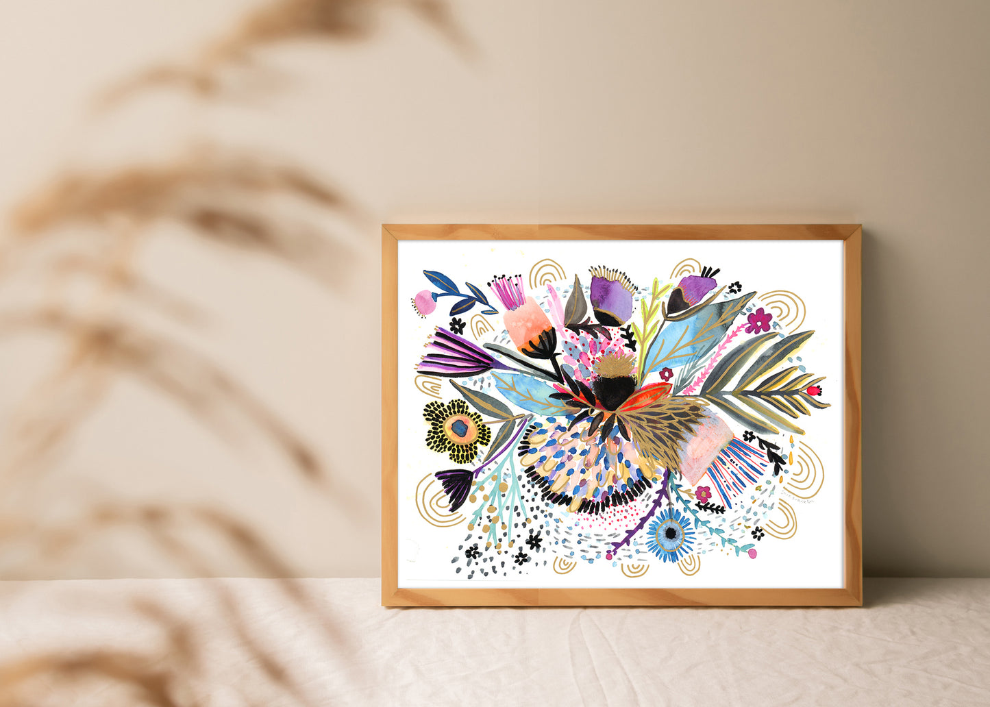 Burst Of Joy | Original Watercolor | Modern Botanical Painting