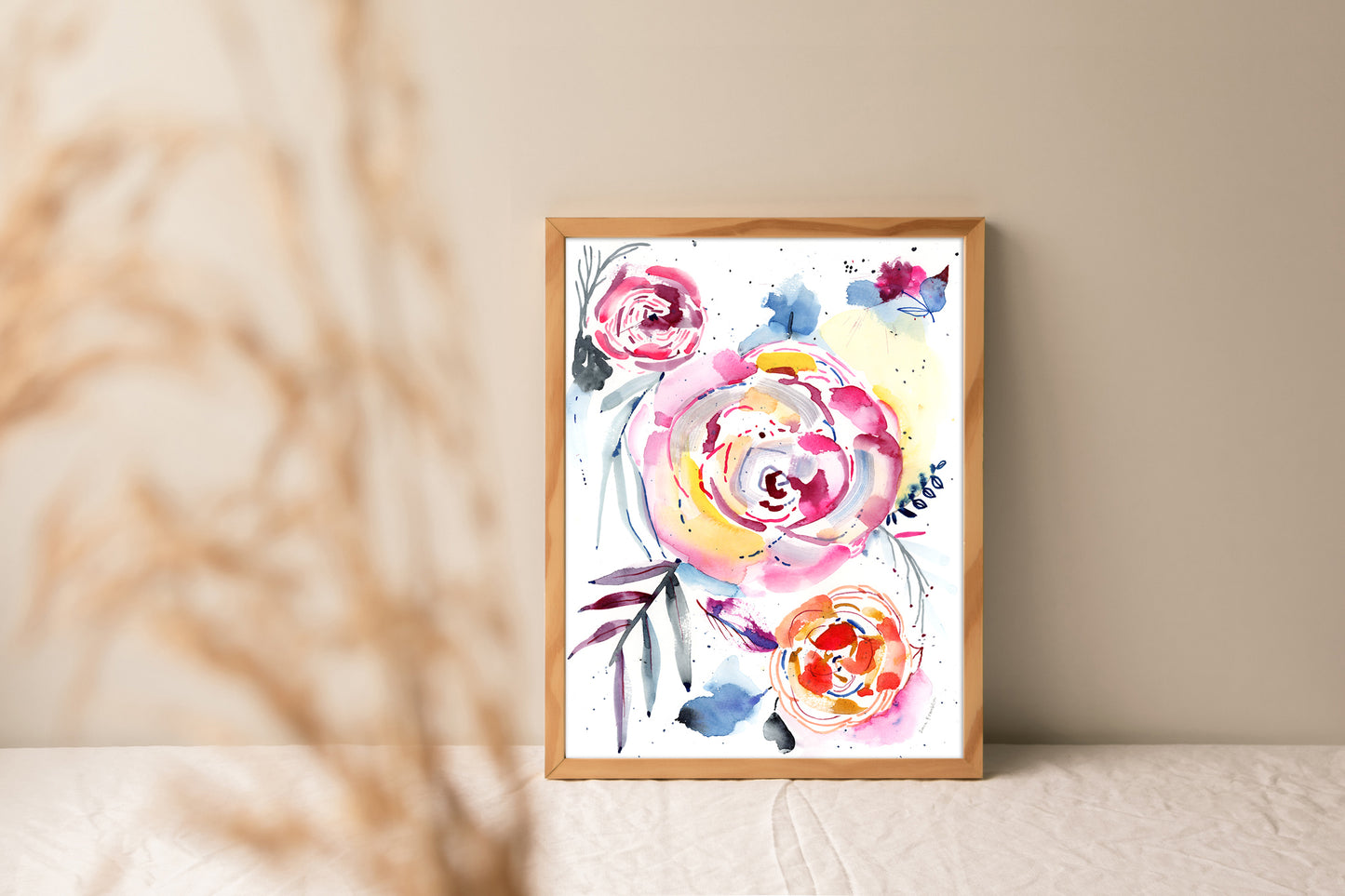 The Whisper | 9x12 in. | Original Watercolor | Modern Botanical Painting
