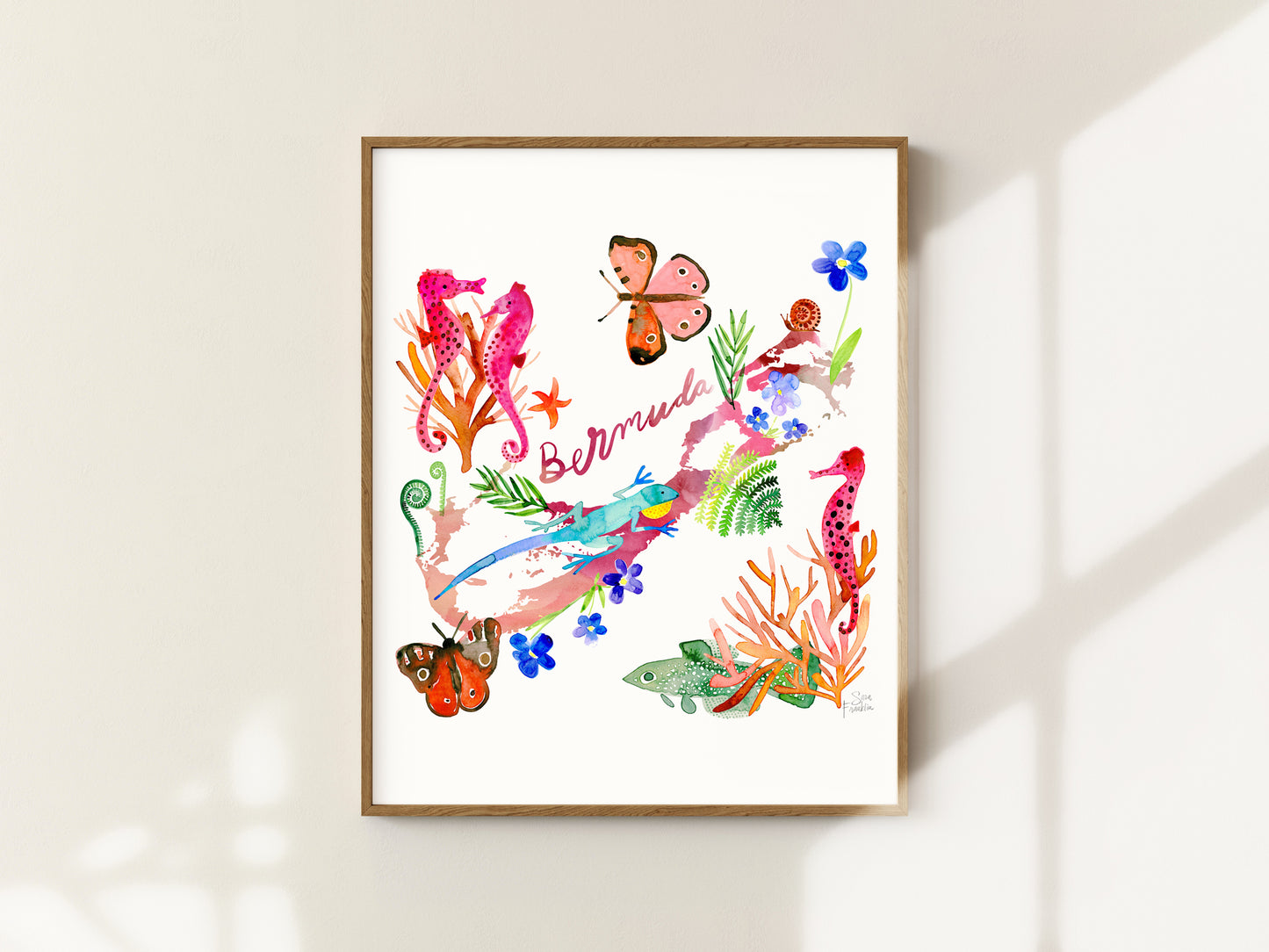 a picture of a painting on a wall