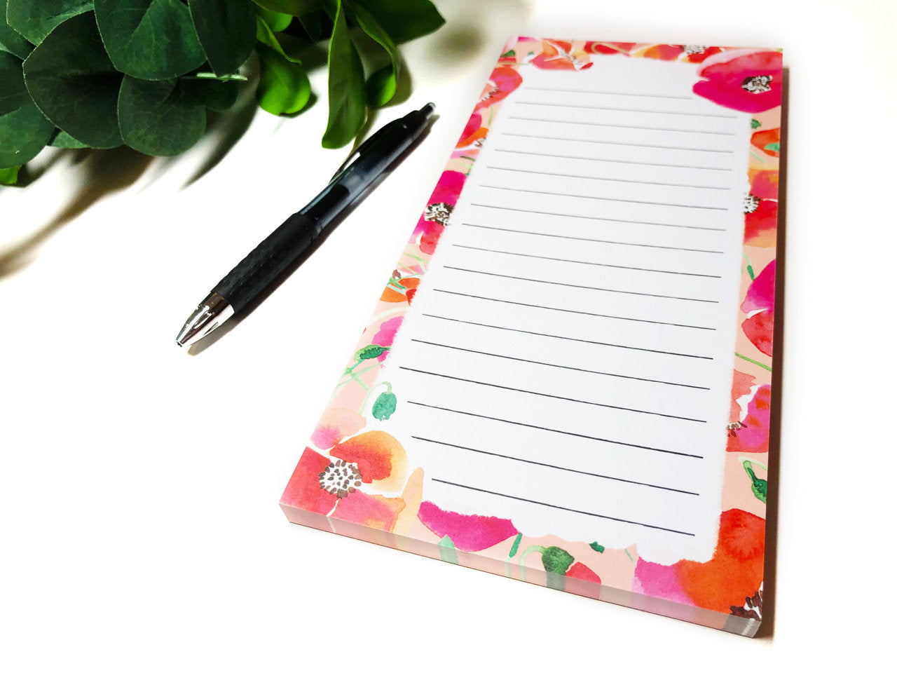 Poppies Magnetic Notepad by Sara Franklin