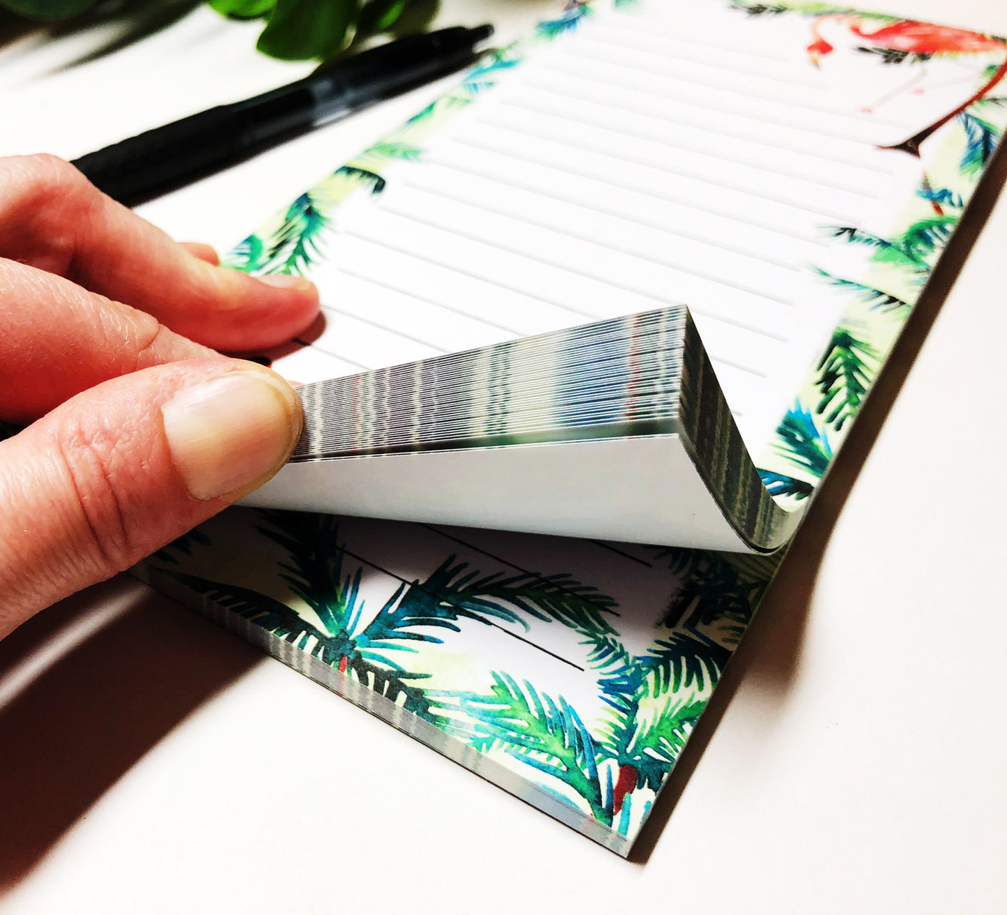 Flamingo Magnetic Notepad by Sara Franklin