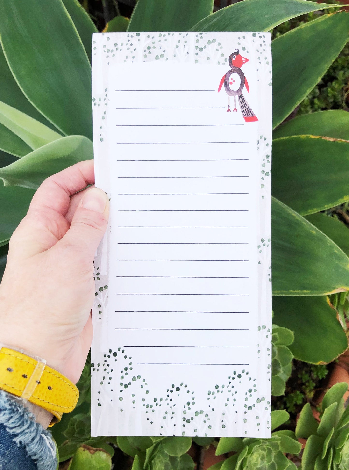 Woodland Bird Magnetic Notepad by Sara Franklin