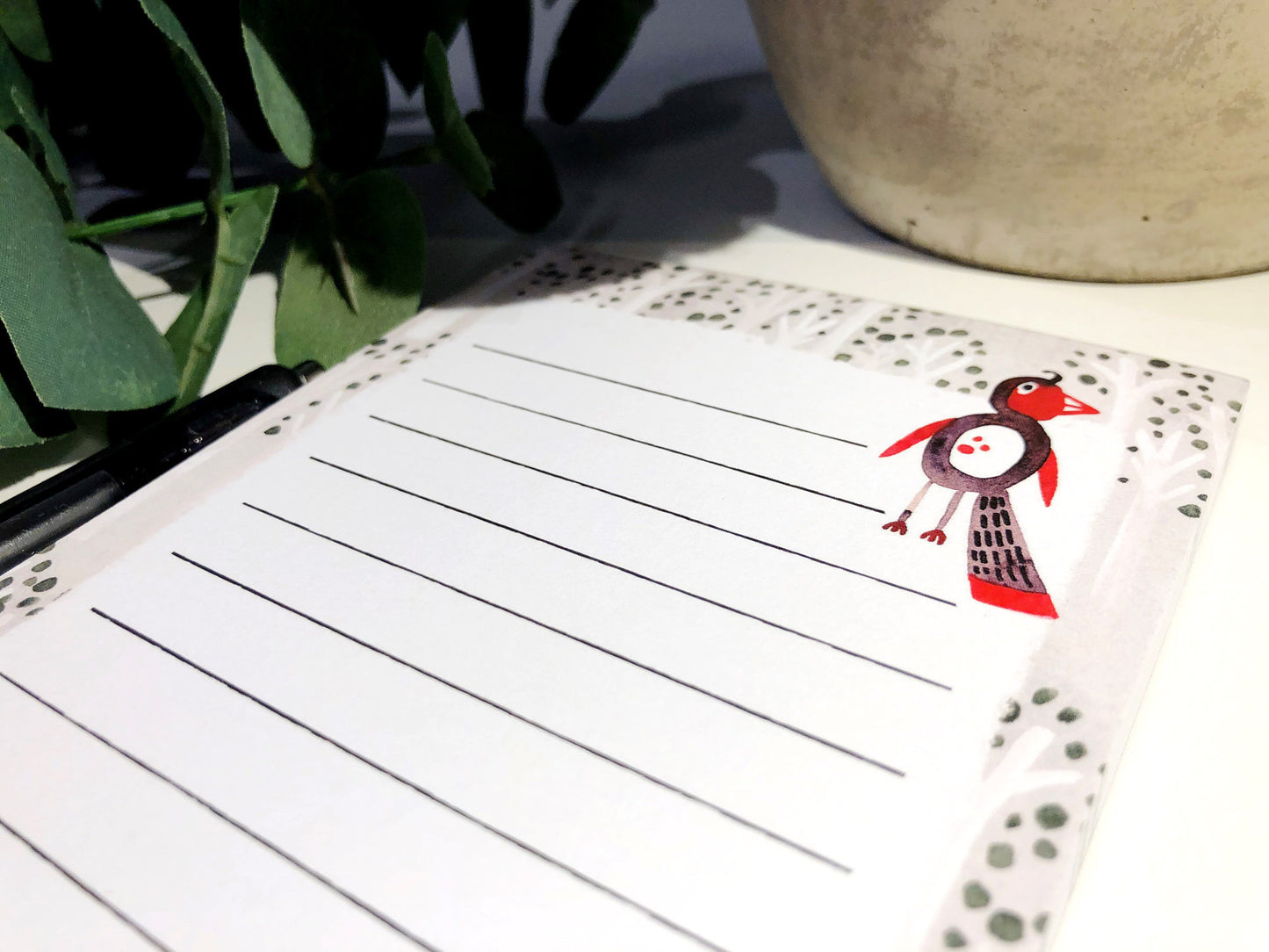 Woodland Bird Magnetic Notepad by Sara Franklin
