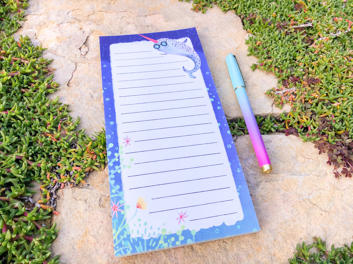 Narwhal Magnetic Notepad by Sara Franklin
