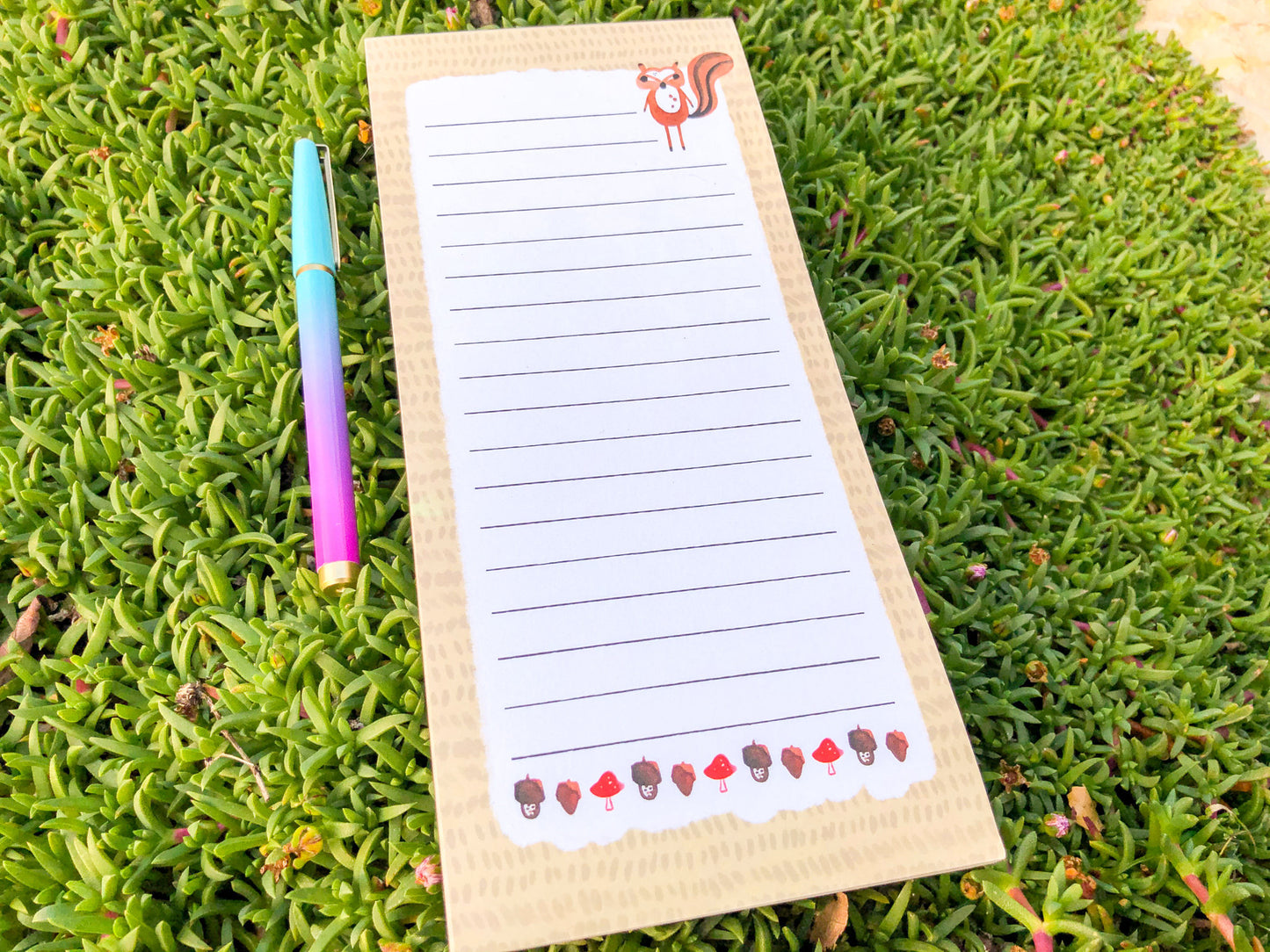 Squirrel Magnetic Notepad by Sara Franklin