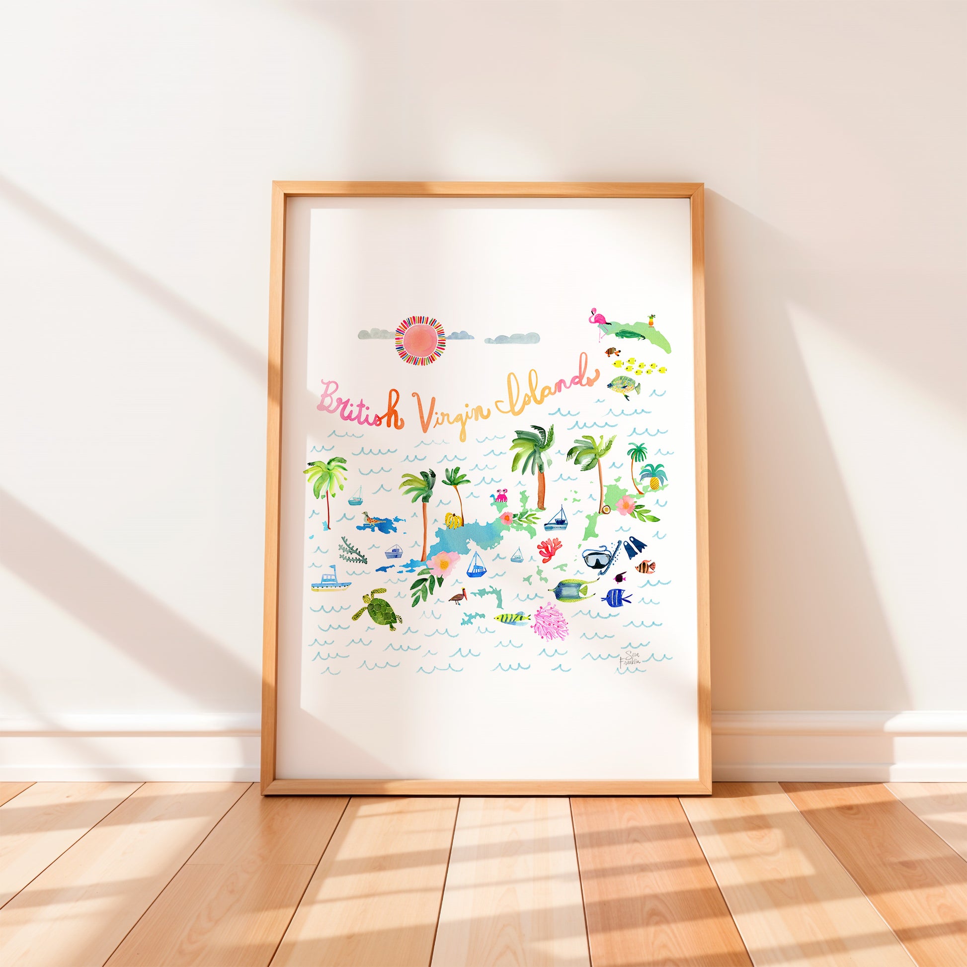 a picture frame sitting on top of a wooden floor