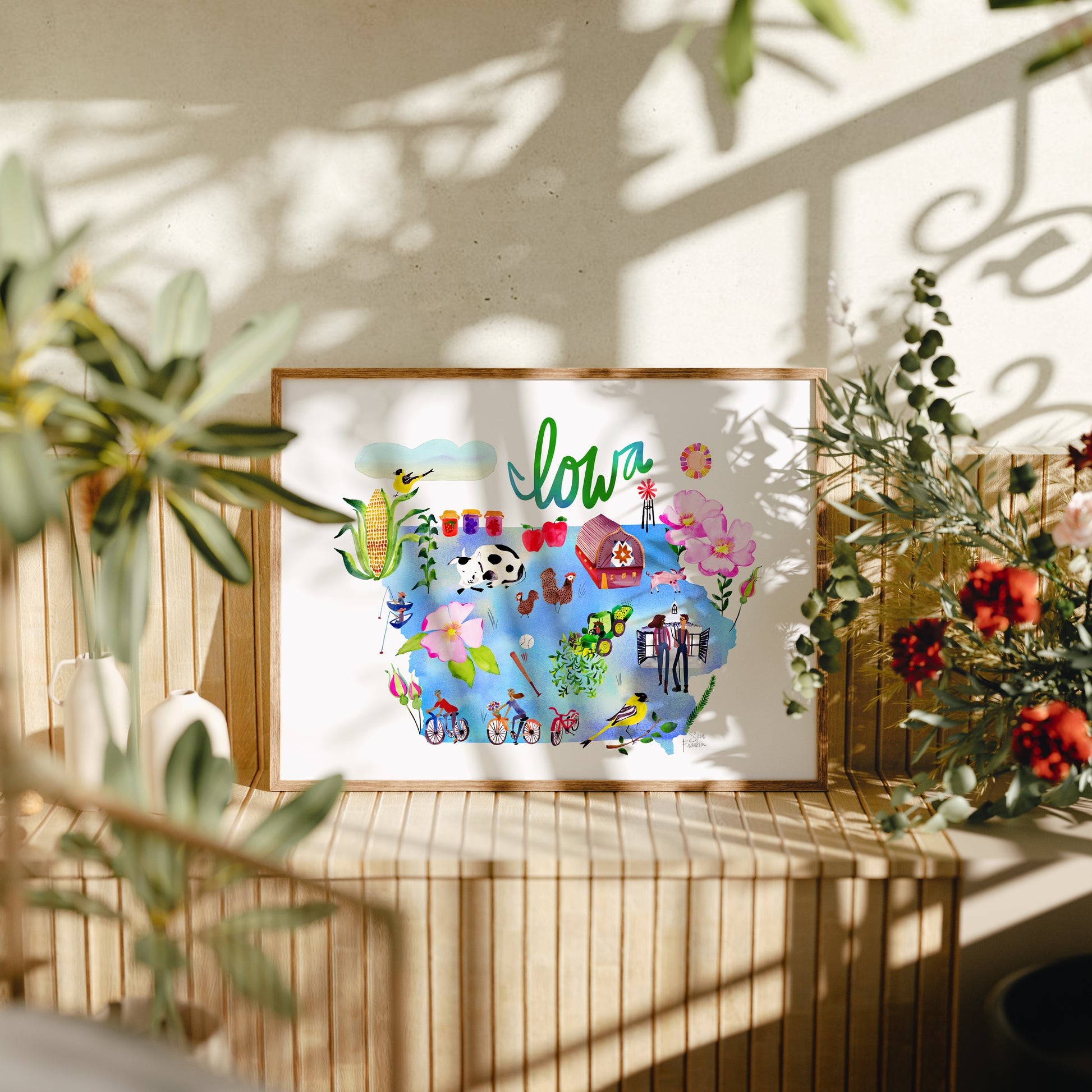 a picture of a picture of a plant on a shelf