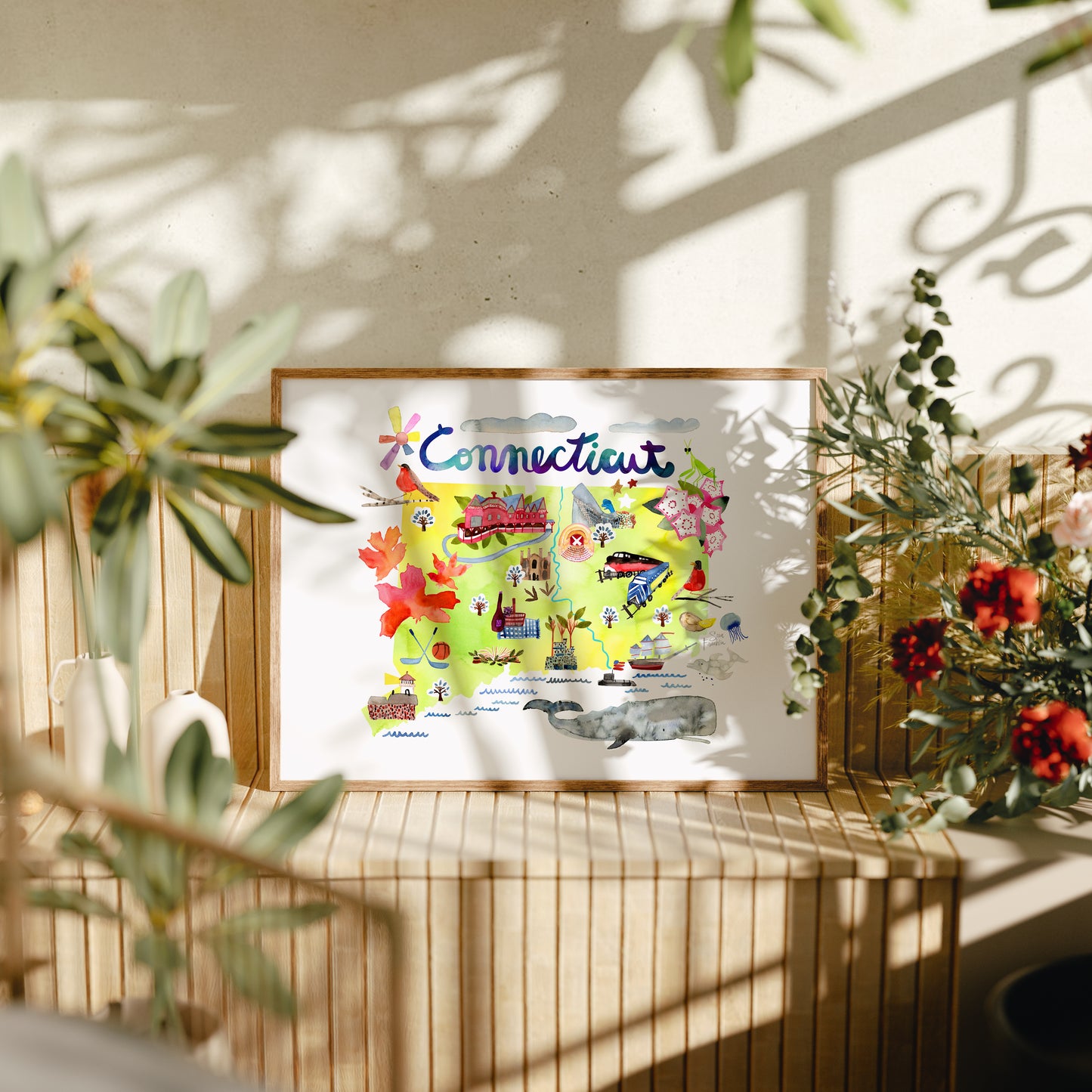 a picture of a picture of a plant on a table