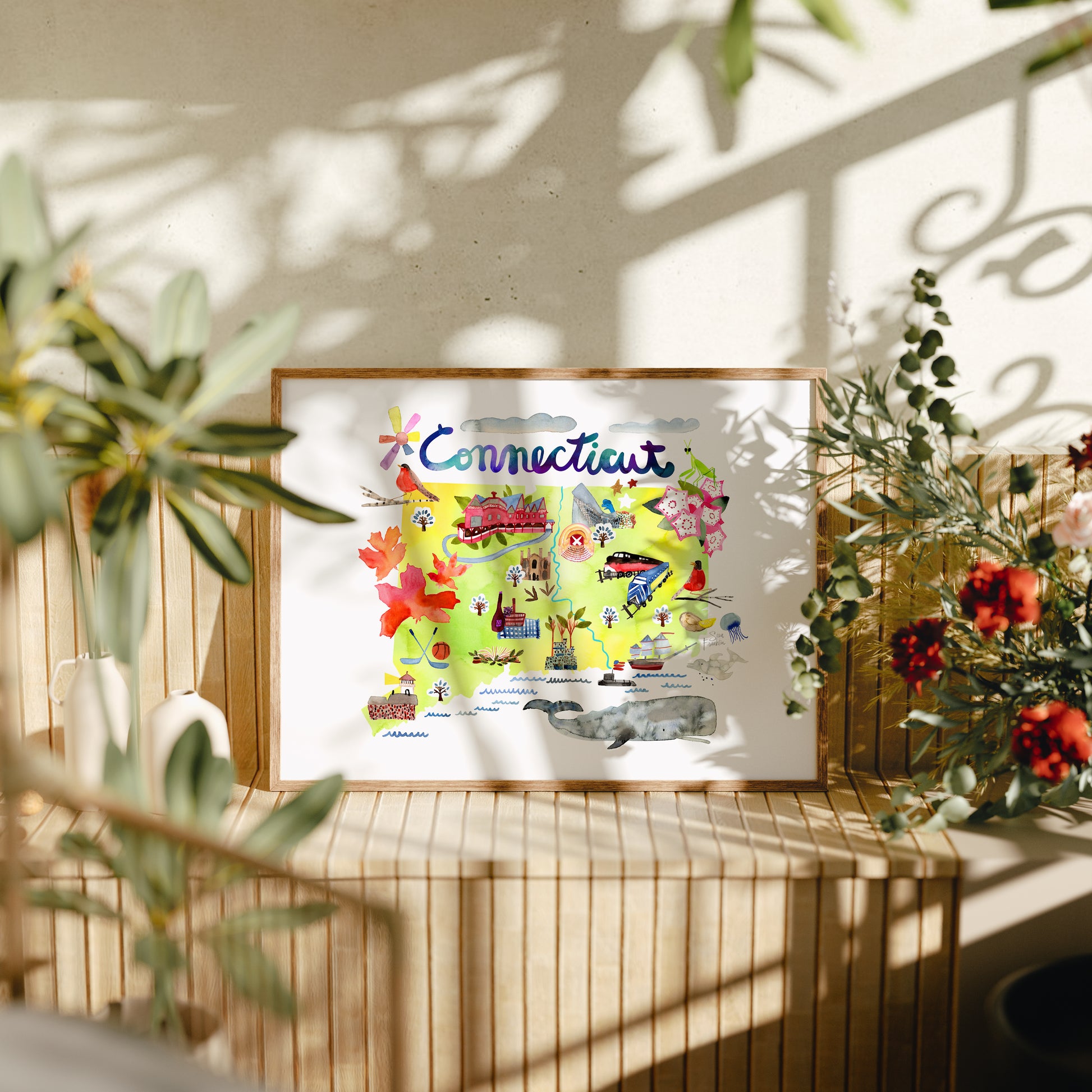 a picture of a picture of a plant on a table