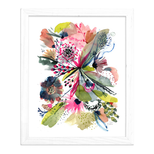 a watercolor painting of a bouquet of flowers