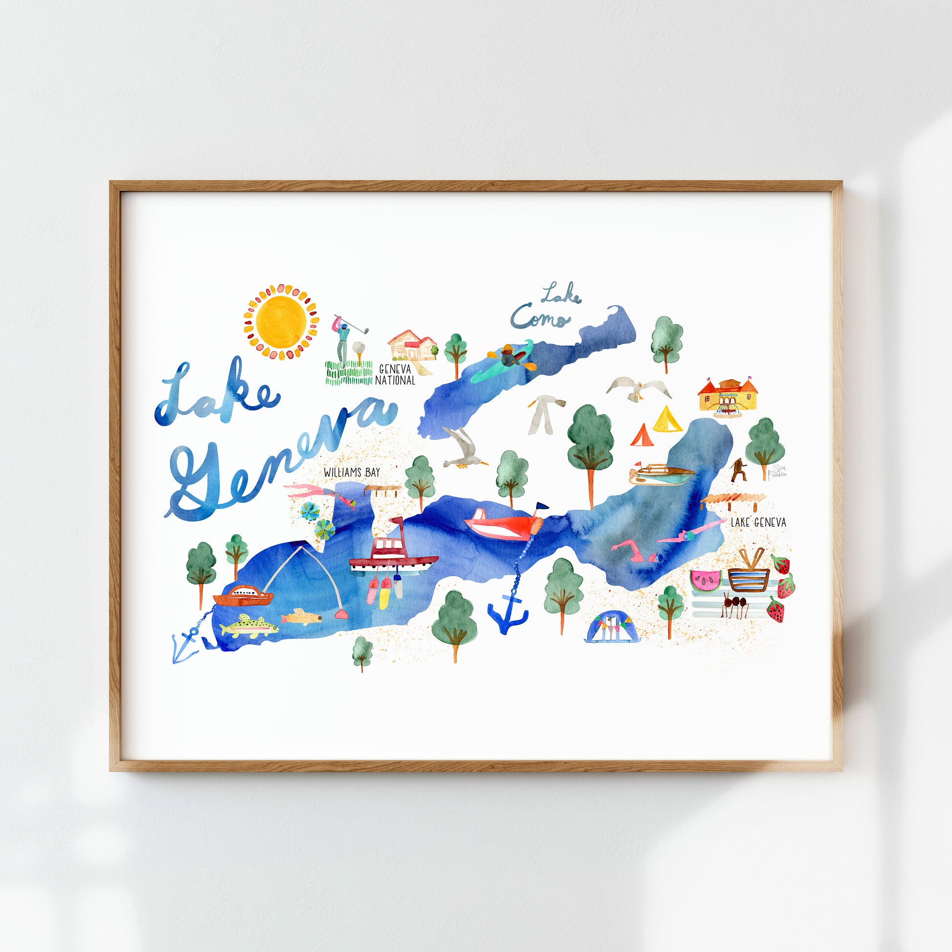 a watercolor map of the state of south carolina