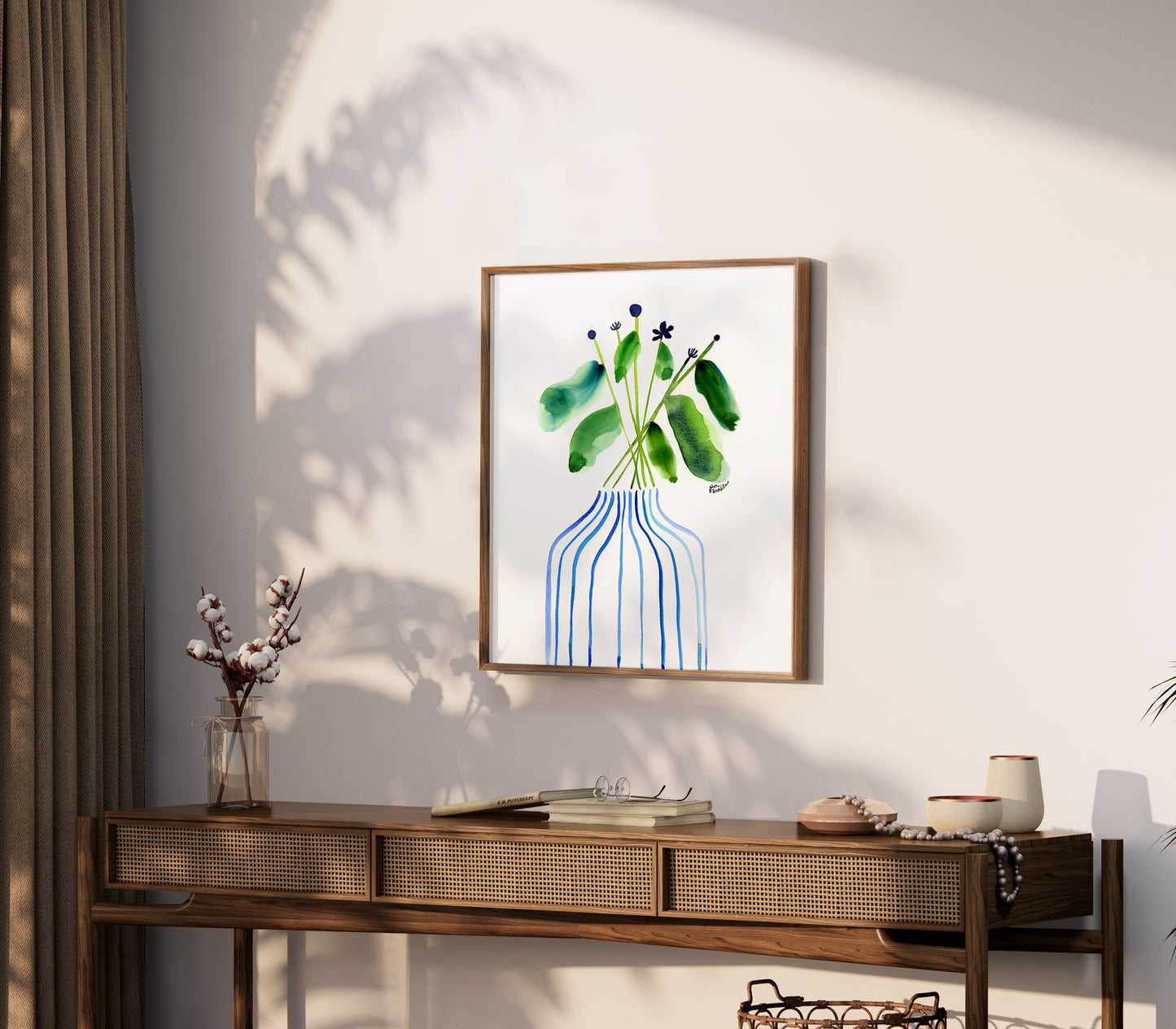 a picture of a plant in a vase on a table