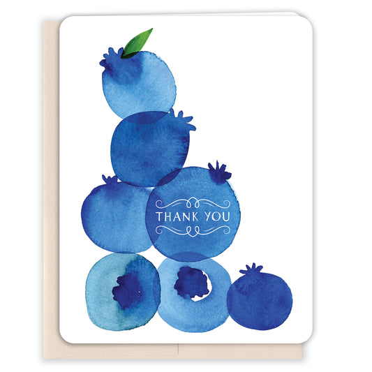 Blueberries Thank You Card