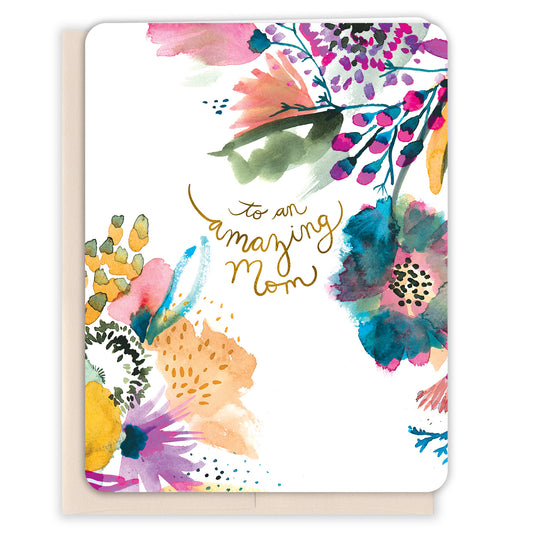 Boho Bright Florals Mom Mother's Day Card