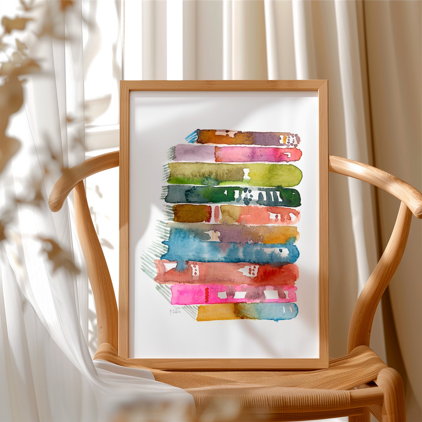 Book Stack Fine Art Print | Cozy Wall Art