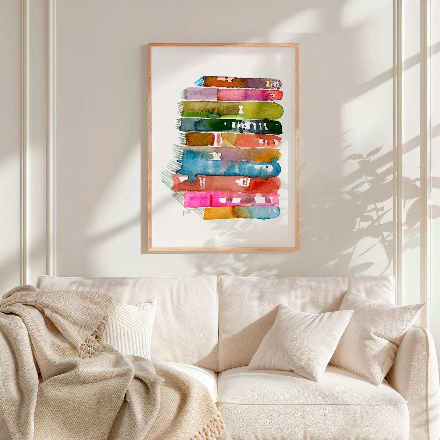 Book Stack Fine Art Print | Cozy Wall Art