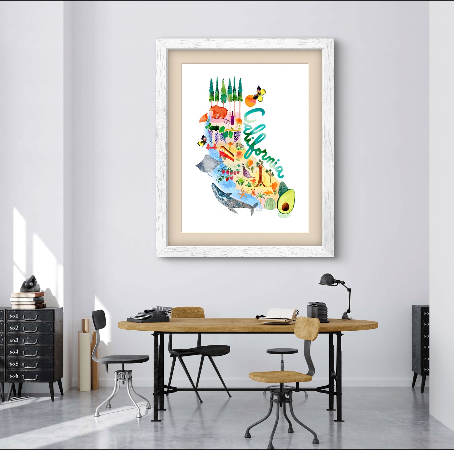 California Map | Fine Art Print | Travel Wall Decor