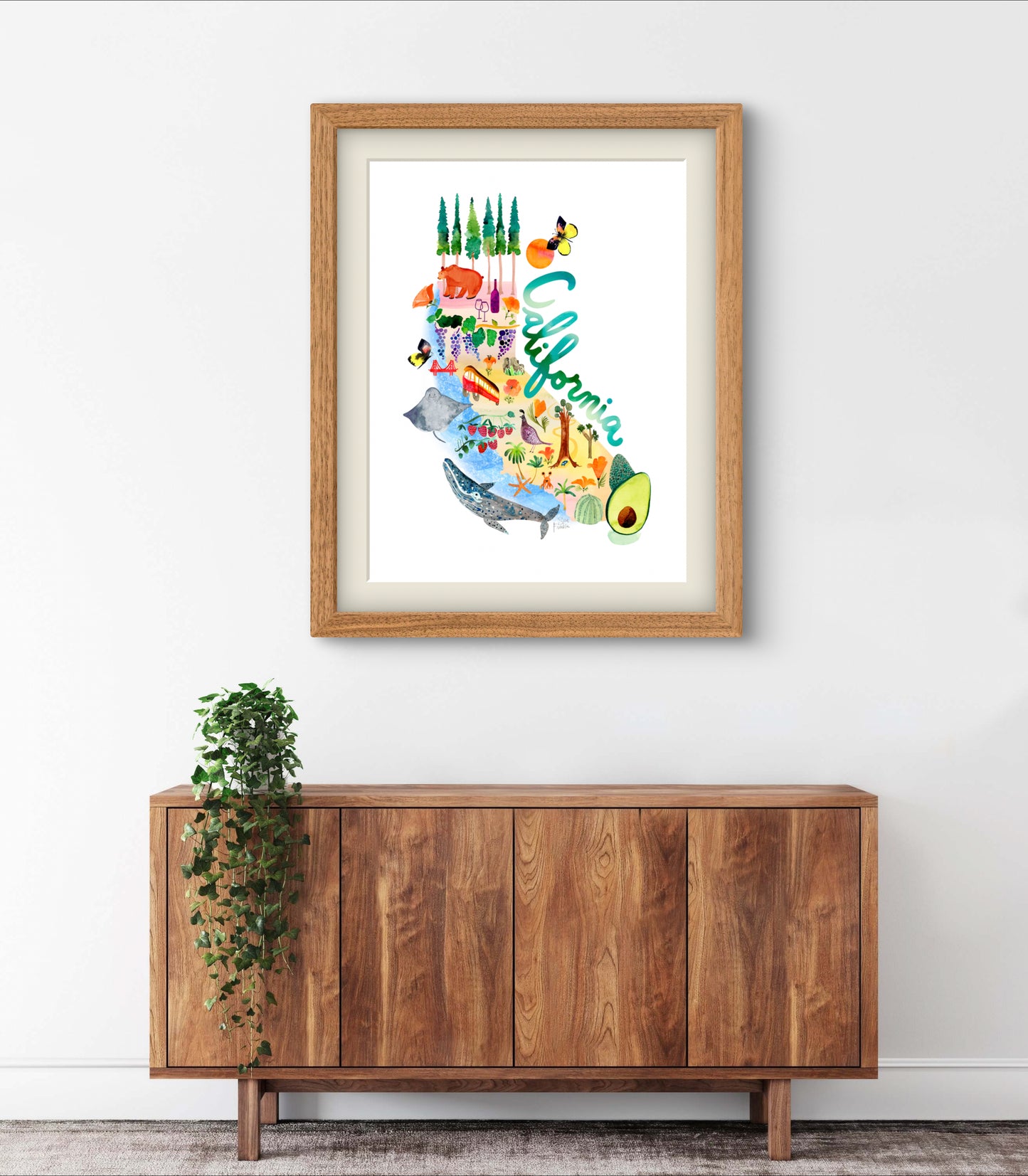 California Map | Fine Art Print | Travel Wall Decor