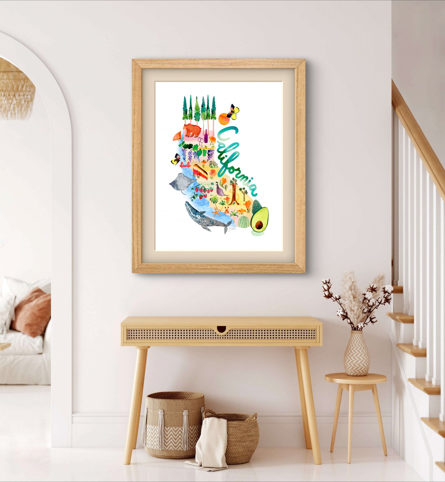 California Map | Fine Art Print | Travel Wall Decor