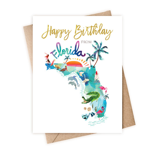 Happy Birthday Florida Card Bundle of 10