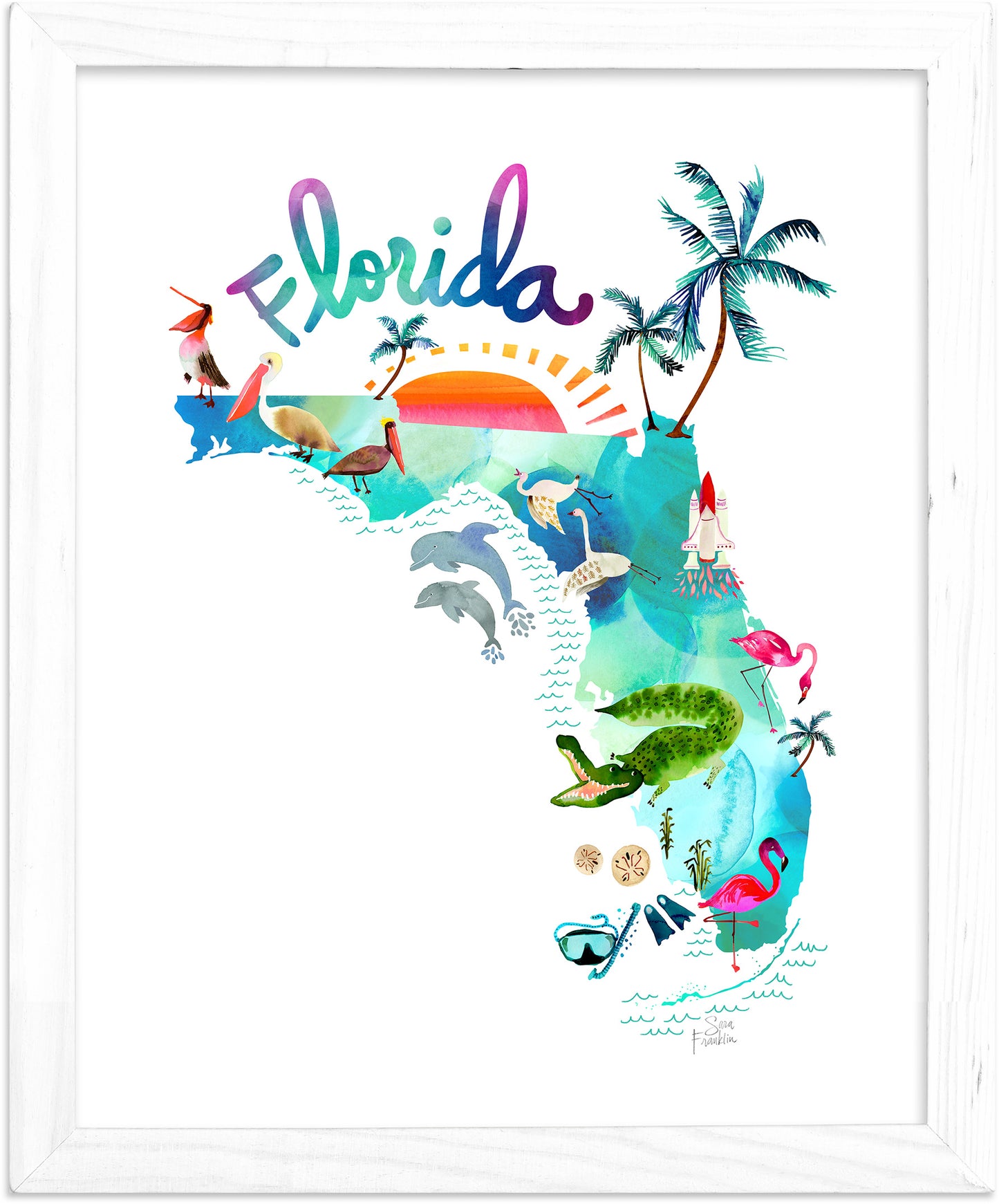 Florida Map Fine Art Print