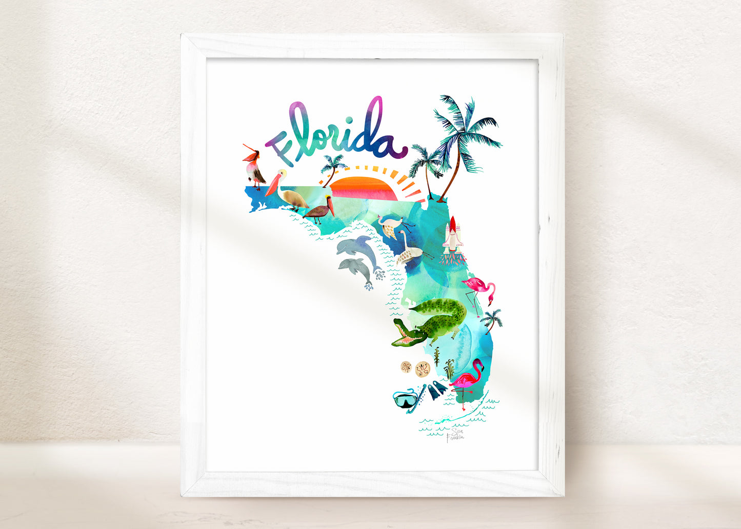 Florida Map Fine Art Print