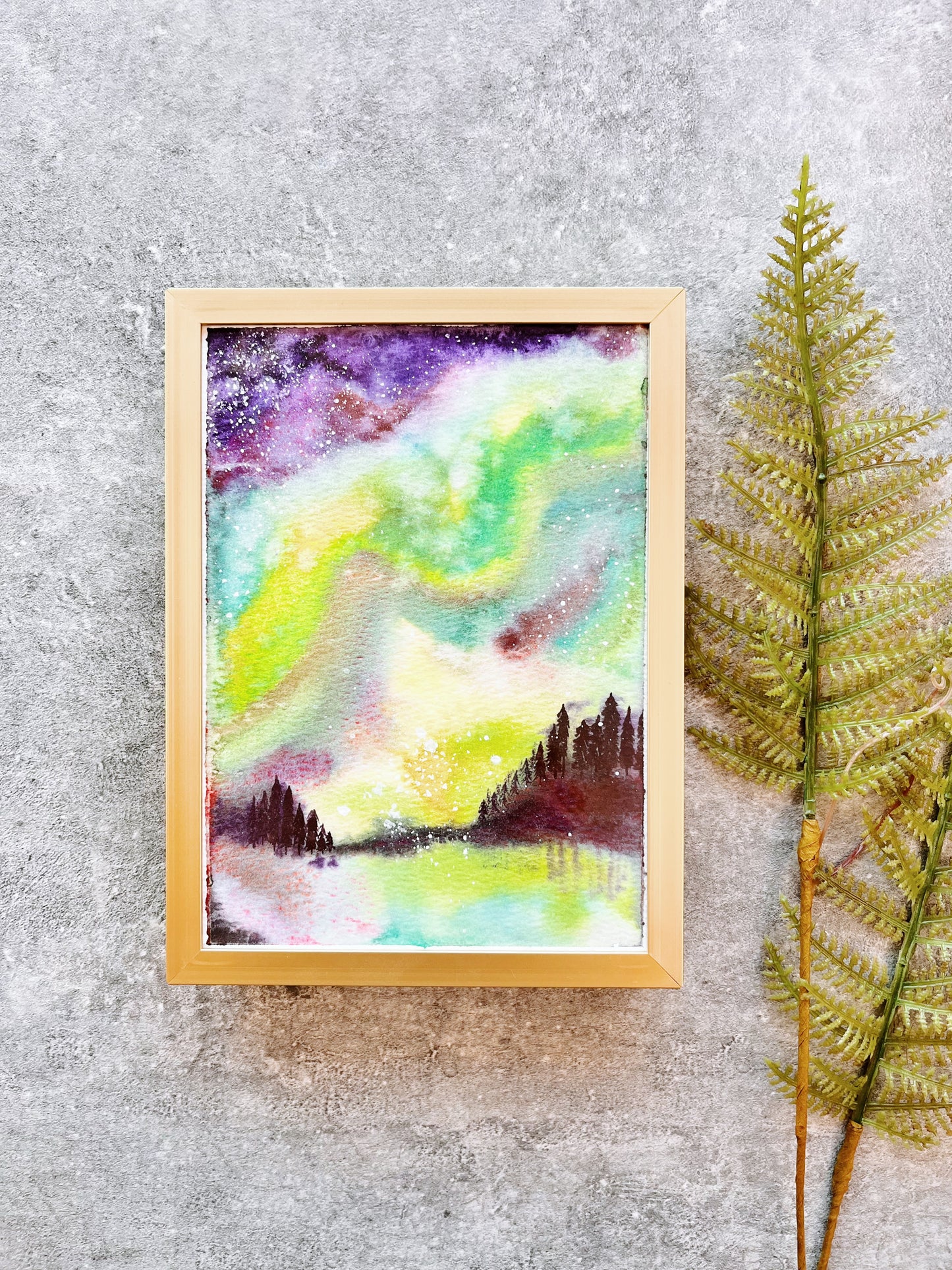 Northern Lights | Original Watercolor | 5x7 in.