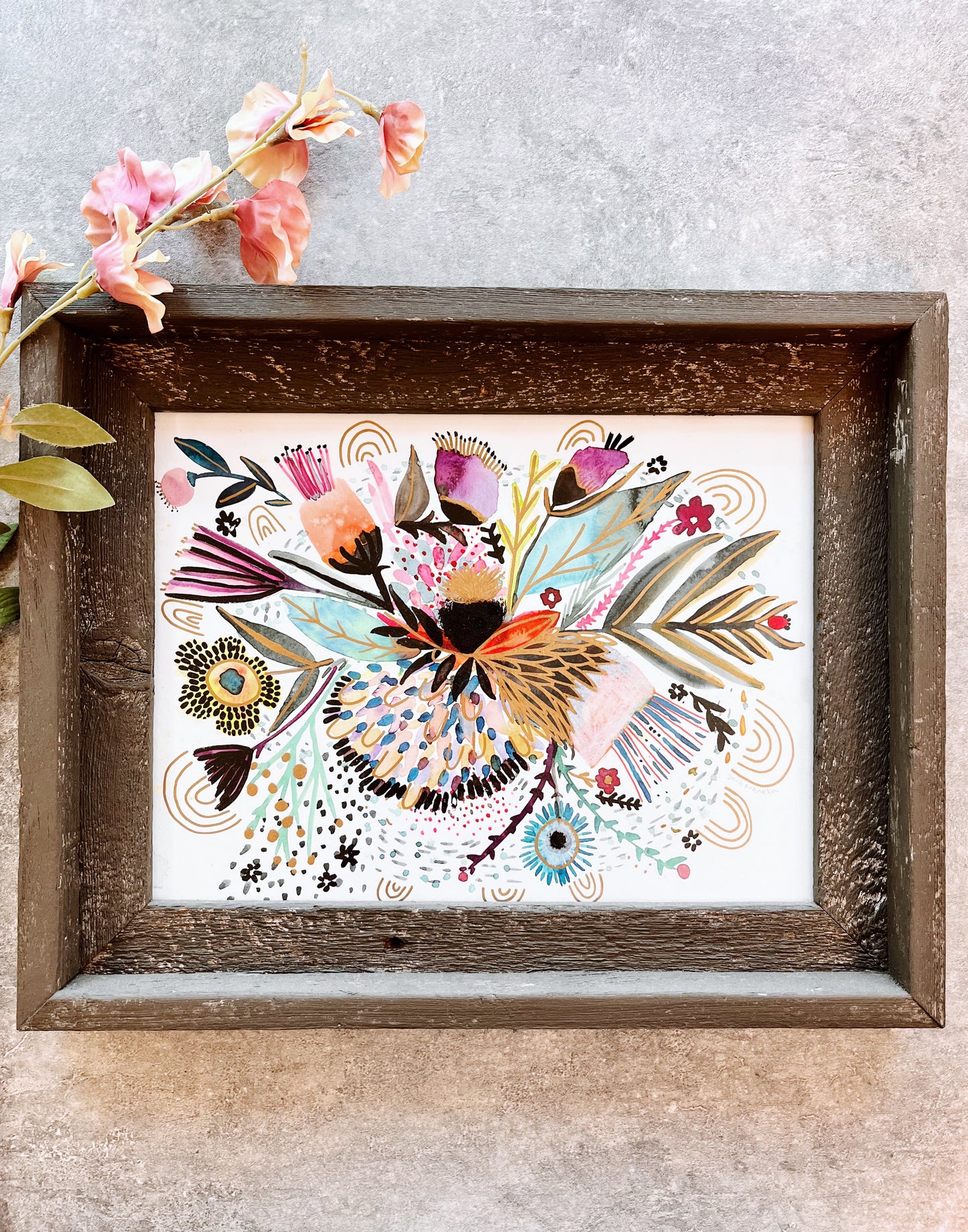 Spring Has Arrived | Original Watercolor | art size 9x12 in. | with frame 11x14 in.