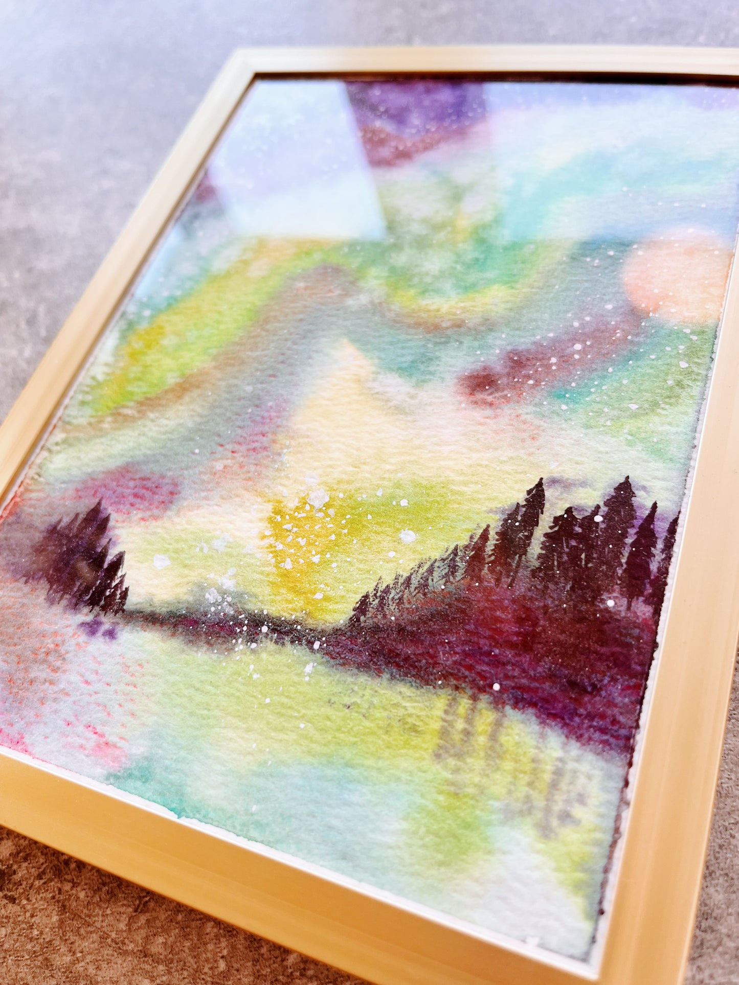 Northern Lights | Original Watercolor | 5x7 in.
