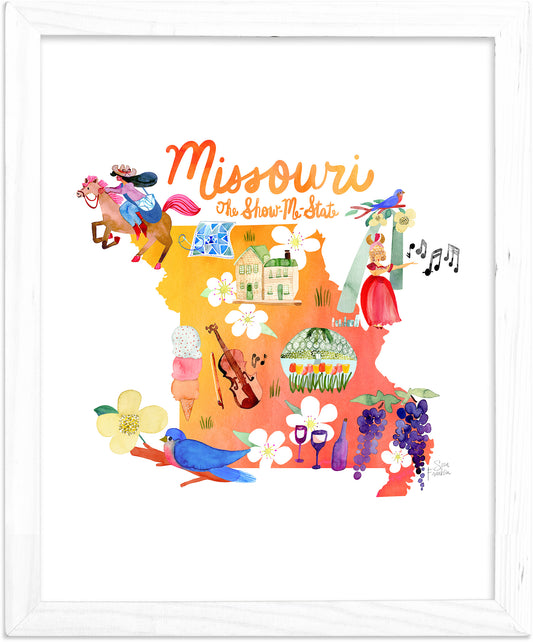 Missouri Map | Fine Art Print | Travel Wall Decor