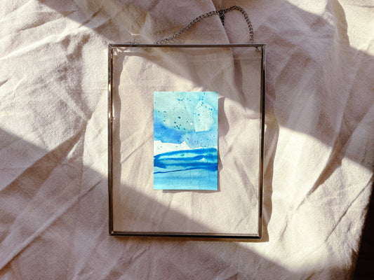 Dance Of The Sky | 4x6 Framed Original Watercolor | 8x10 in. Glass Frame