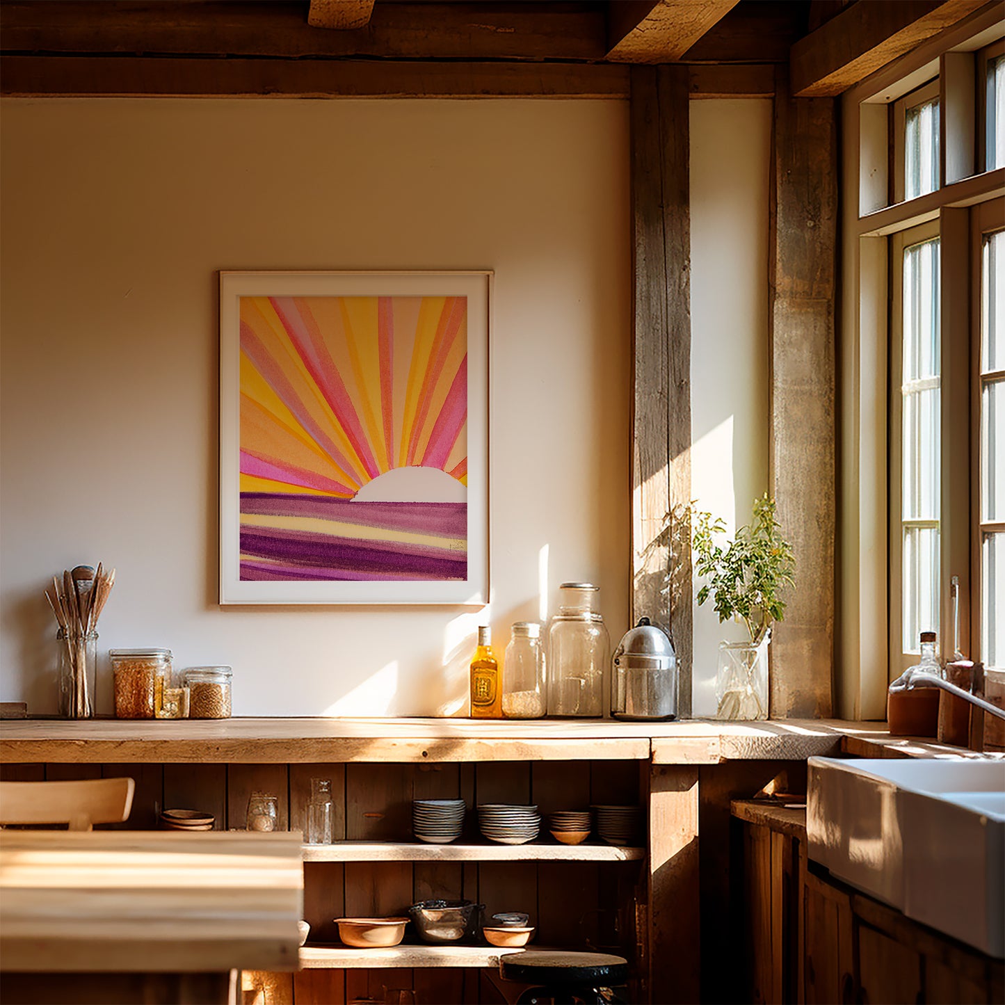 Sun Rays no 7 Fine Art Print | Cozy Wall Art