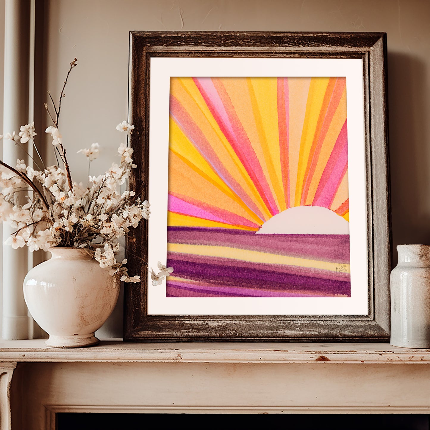 Sun Rays no 7 Fine Art Print | Cozy Wall Art