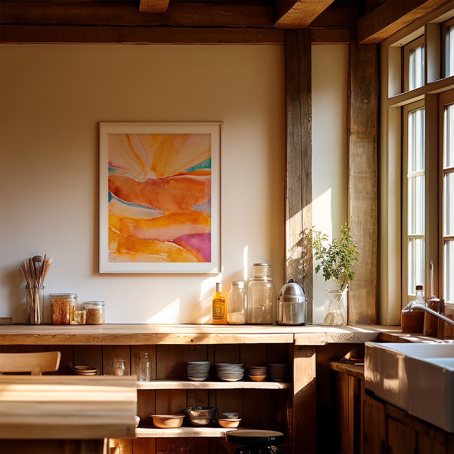 Sun Rays no 9 Fine Art Print | Cozy Wall Art