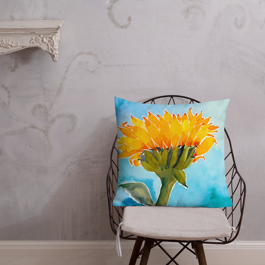 Blooming Sunflower | Colorful Throw Pillows For Couch