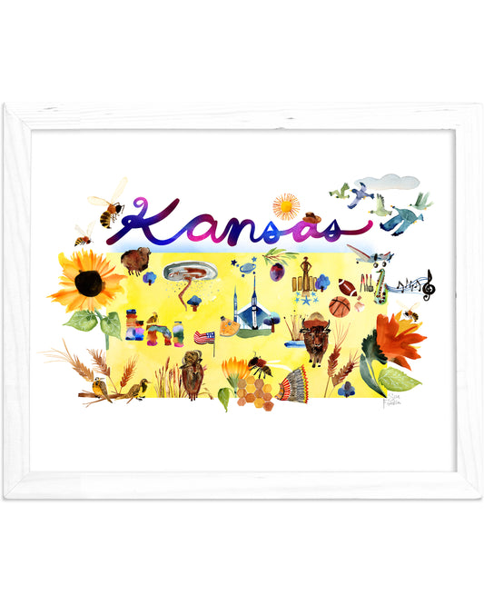 a picture of kansas with the word kansas written in it