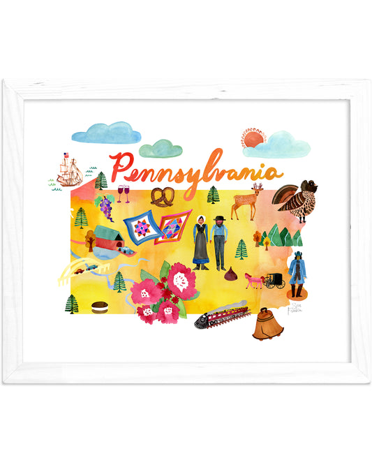 a picture of a map of pennsylvania
