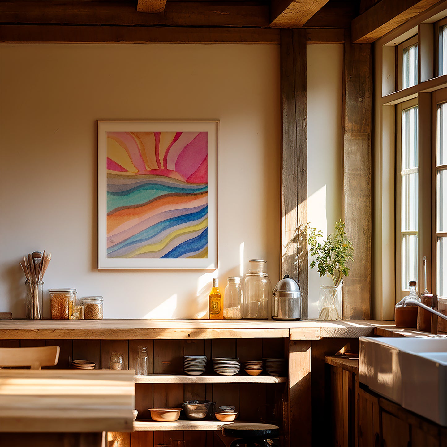 Sun Rays no 5 Fine Art Print | Cozy Wall Art