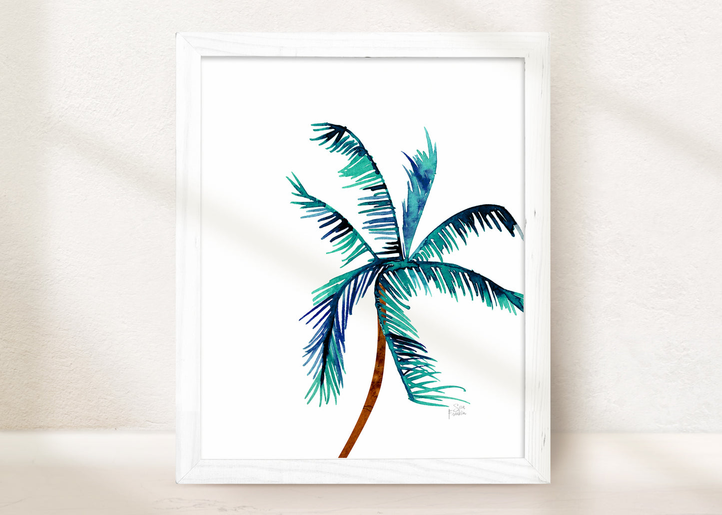 Summer Palm Fine Art Print by Sara Franklin