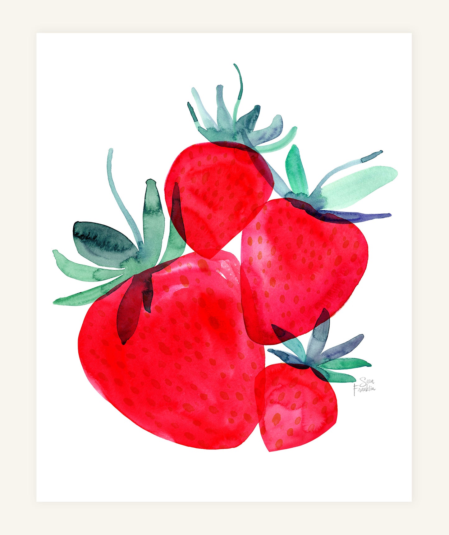 Vibrant Strawberries Fine Art Print