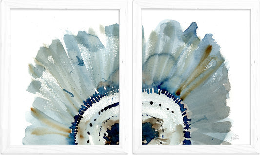 Peace Floral Diptych Set of 2 Prints by Sara Franklin