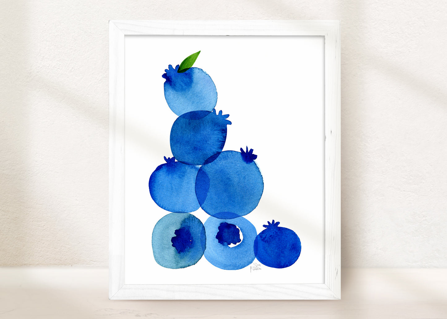 Modern Blueberries Kitchen Wall Art