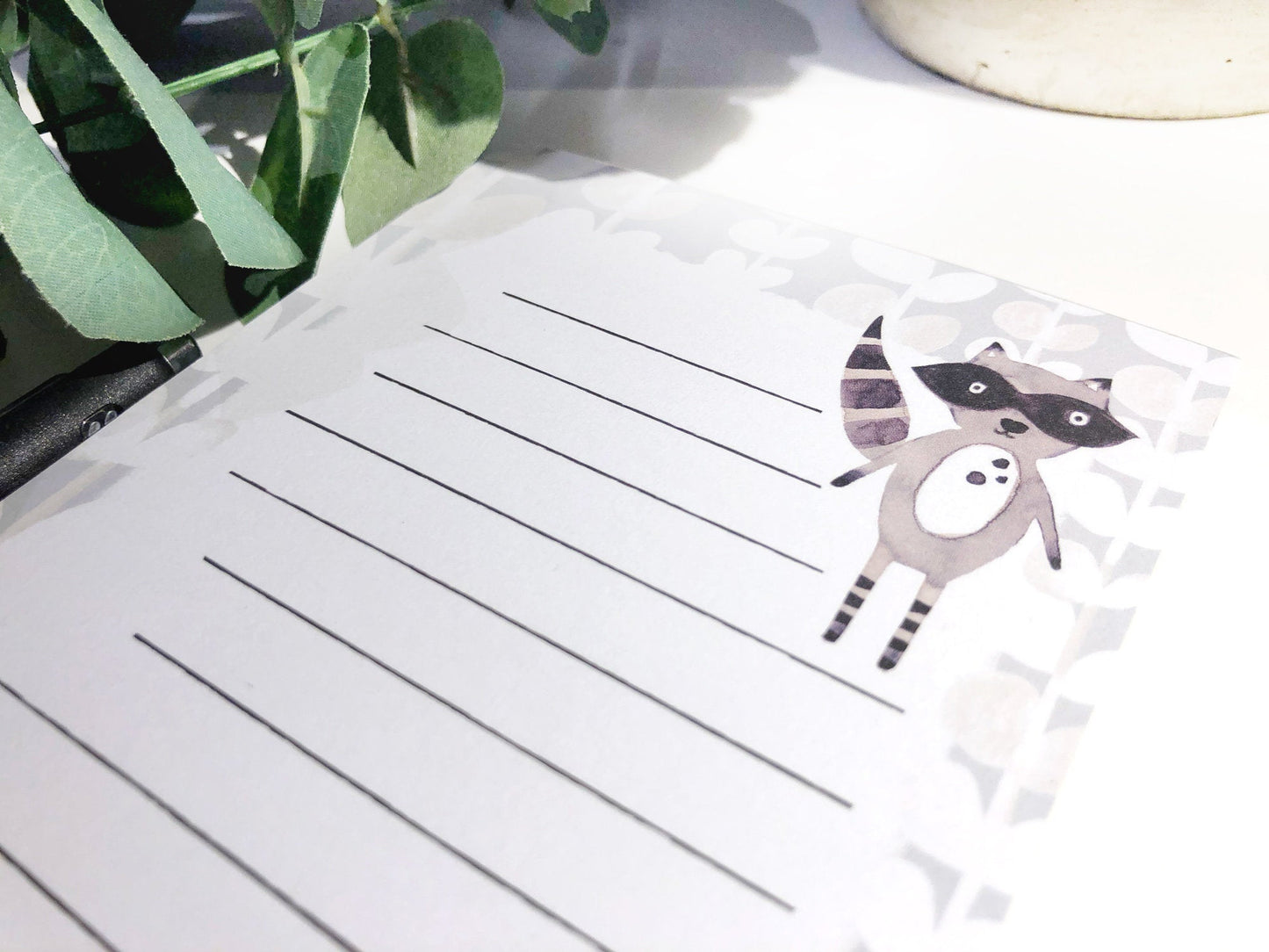 Raccoon Magnetic Notepad by Sara Franklin