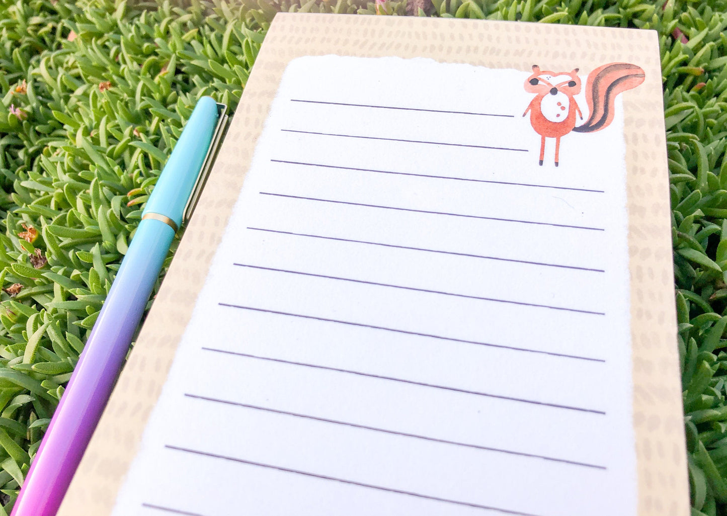 Squirrel Magnetic Notepad by Sara Franklin