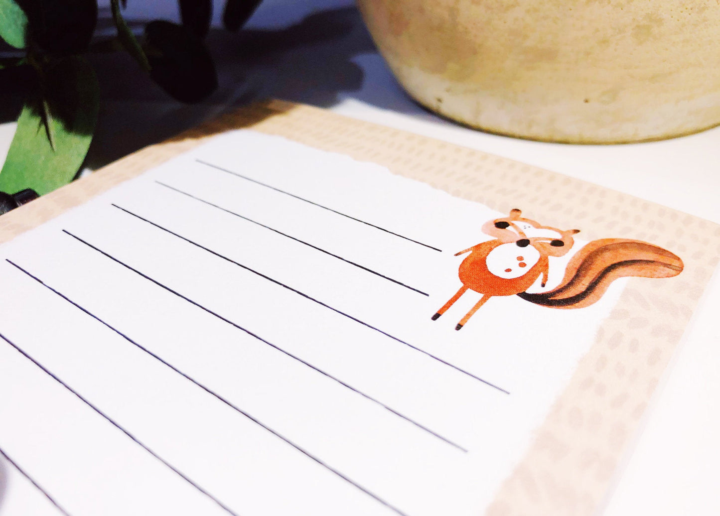 Squirrel Magnetic Notepad by Sara Franklin